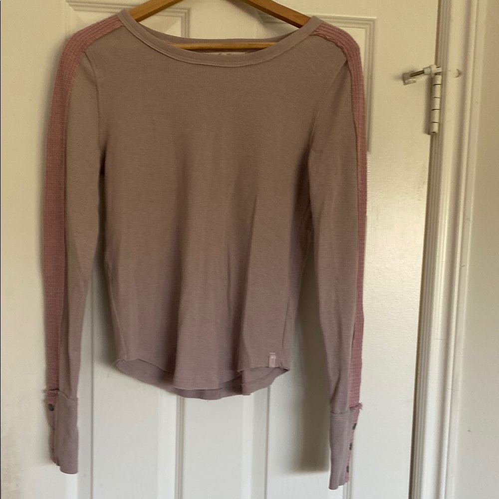We The Free Mauve and Pink Long Sleeve Sweatshirt